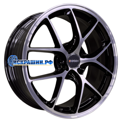 INCH 7x17/5x100 ET38 D57,1 FA8538 Gloss Black Machined Face (ZJH) FlowForming