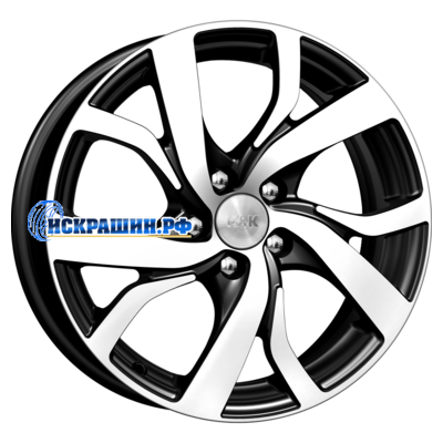 K&K 6,5x16/5x105 ET39 D56,6 Палермо-оригинал (КС607) Алмаз черный