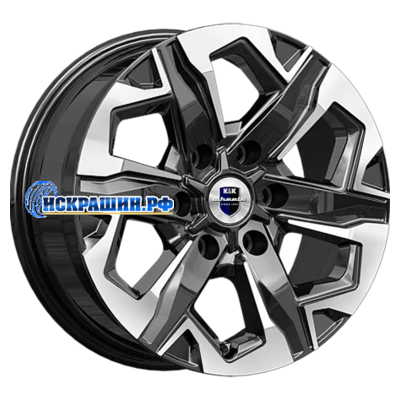 K&K 7,5x17/6x114,3 ET30 D66,1 Тейт (КС1050) Алмаз черный