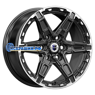 K&K 8x18/6x114,3 ET25 D66,1 Дистрикт (КС1159) черный бриллиант