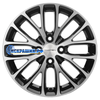 Khomen Wheels 6x15/4x100 ET46 D54,1 KHW1506 (Rio/Solaris) Black-FP