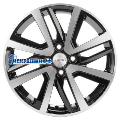 Khomen Wheels 6x16/4x100 ET48 D54,1 KHW1609 (Rio I/Solaris I) Black-FP