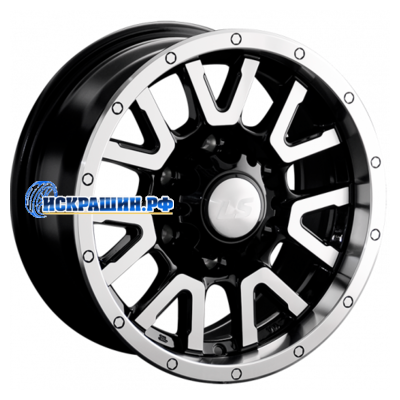 LS 7x15/6x139,7 ET10 D106,1 1288 BKF (конус, Колпак+лого)