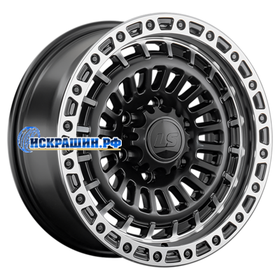 LS 8,5x17/6x139,7 ET25 D100,1 1348 BKSL (конус, Колпак+лого)