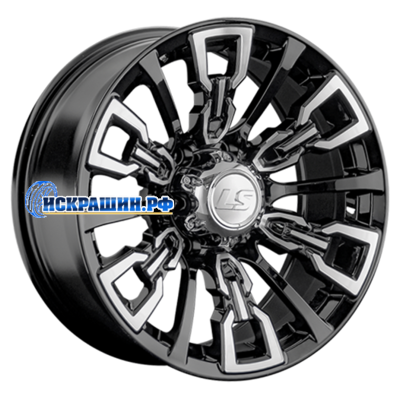 LS 8x17/6x139,7 ET-15 D106,1 1363 BKF (конус, Колпак+лого)