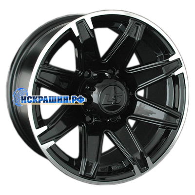 LS 8x17/6x139,7 ET10 D107,1 763 BKL (конус, Колпак+лого)