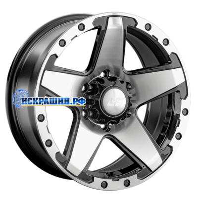 LS 8x17/6x139,7 ET30 D100,1 1284 BKF (конус, Колпак+лого)