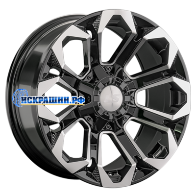 LS 9x17/6x139,7 ET20 D106,1 1366 BKF (конус, Колпак+лого)