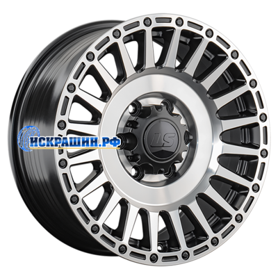 LS FlowForming 8x17/6x139,7 ET36 D100,1 RC95 BKSF (конус, Колпак+лого)