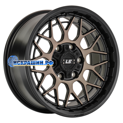 LS Forged 9x17/6x139,7 ET20 D106,1 LS FG52 MB+LYSF (конус, Колпак+лого)