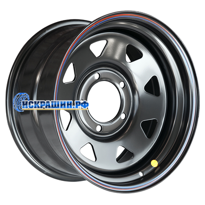Off-Road Wheels 8x16/5x150 ET-14 D113 Тойота Ленд Крузер 100/105 Черный с бедлоком (красный)