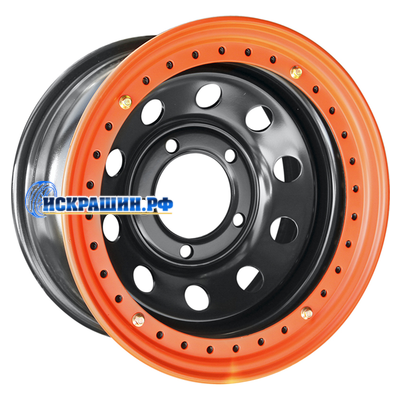 Off-Road Wheels 8x16/5x150 ET-3 D113 Тойота Ленд Крузер 100 Черный с бедлоком (оранжевый)