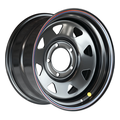 Off-Road Wheels 8x16/5x150 ET-14 D113 Тойота Ленд Крузер 100/105 Черный с бедлоком (красный)